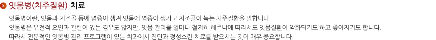 잇몸병 치료